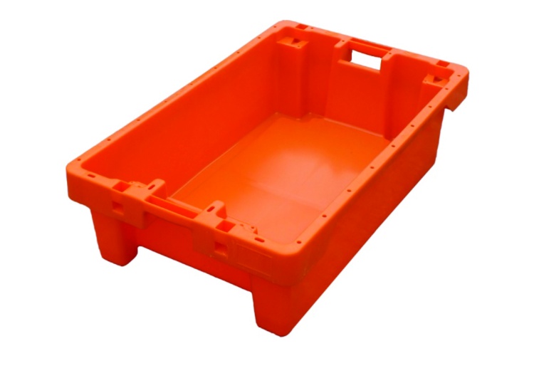 50k orange plastic container